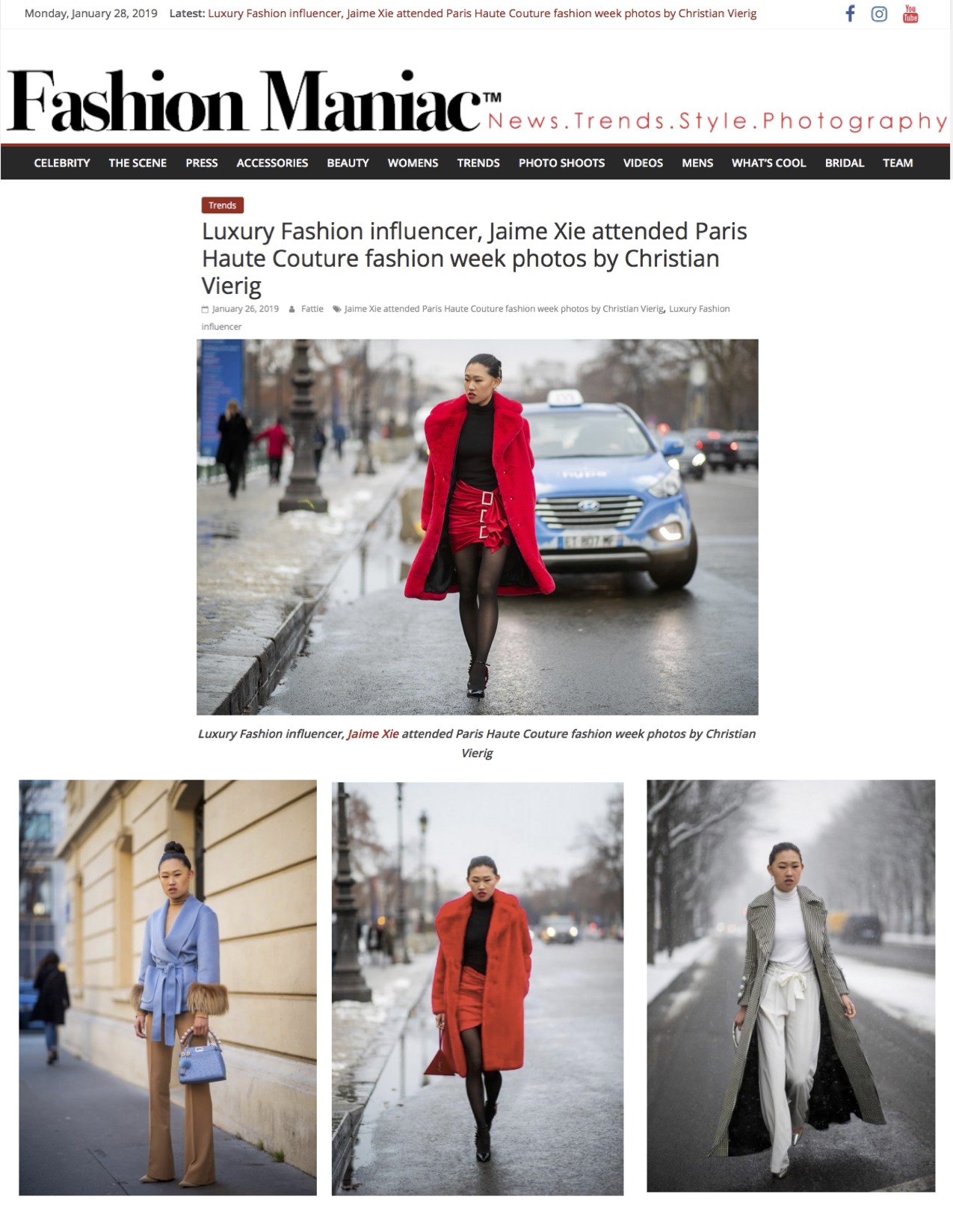 Fashion Maniac: Luxury Fashion influencer, Jaime Xie attended Paris Haute Couture Fashion Week