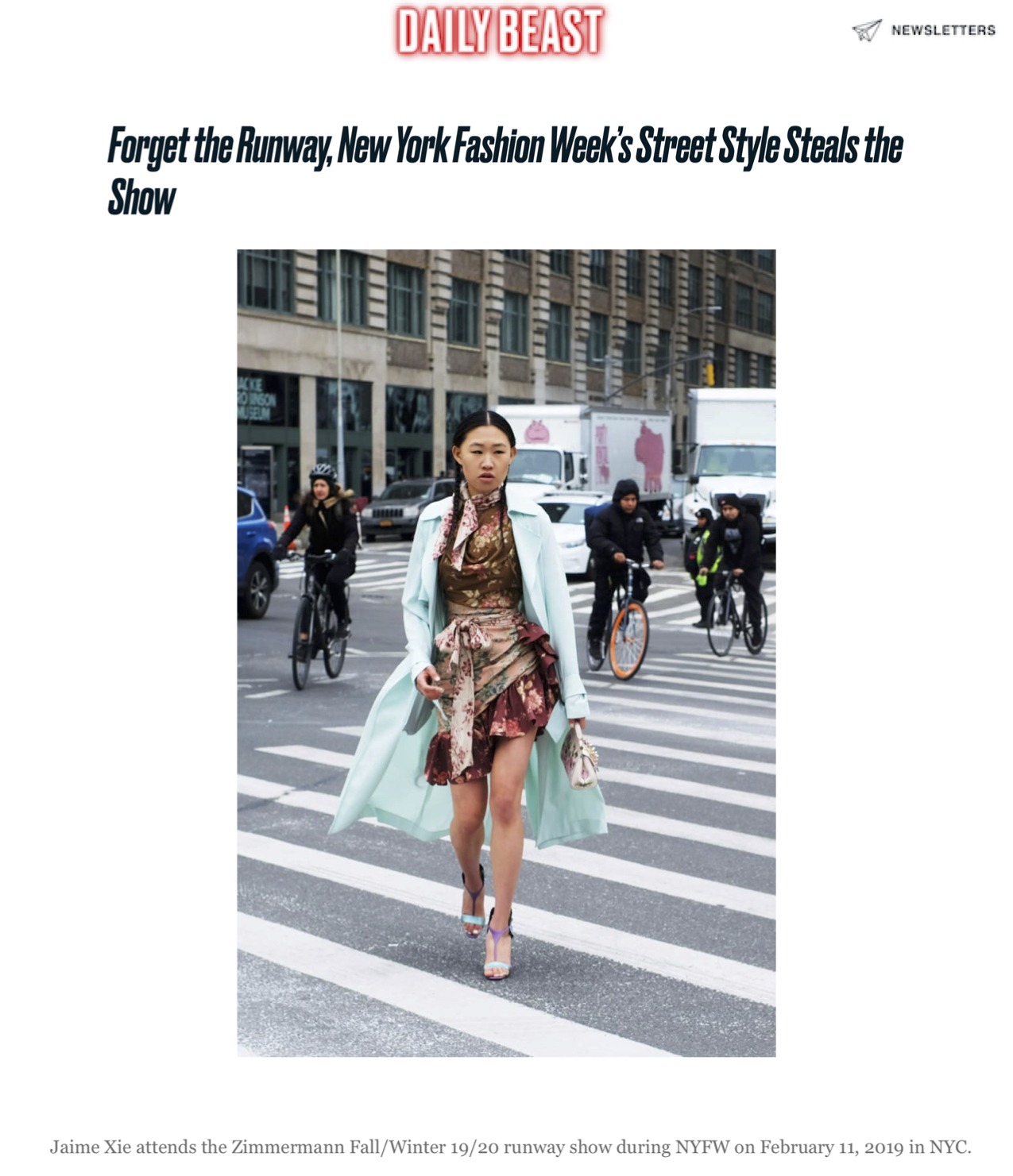 Daily Beast: Forget the Runway, New York Fashion Week’s Street Style Steals the Show