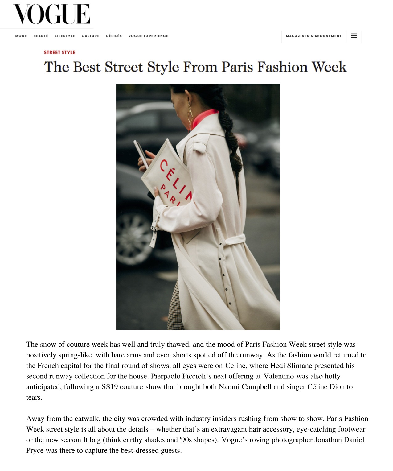 Vogue UK: The Best Street Style From Paris Fashion Week
