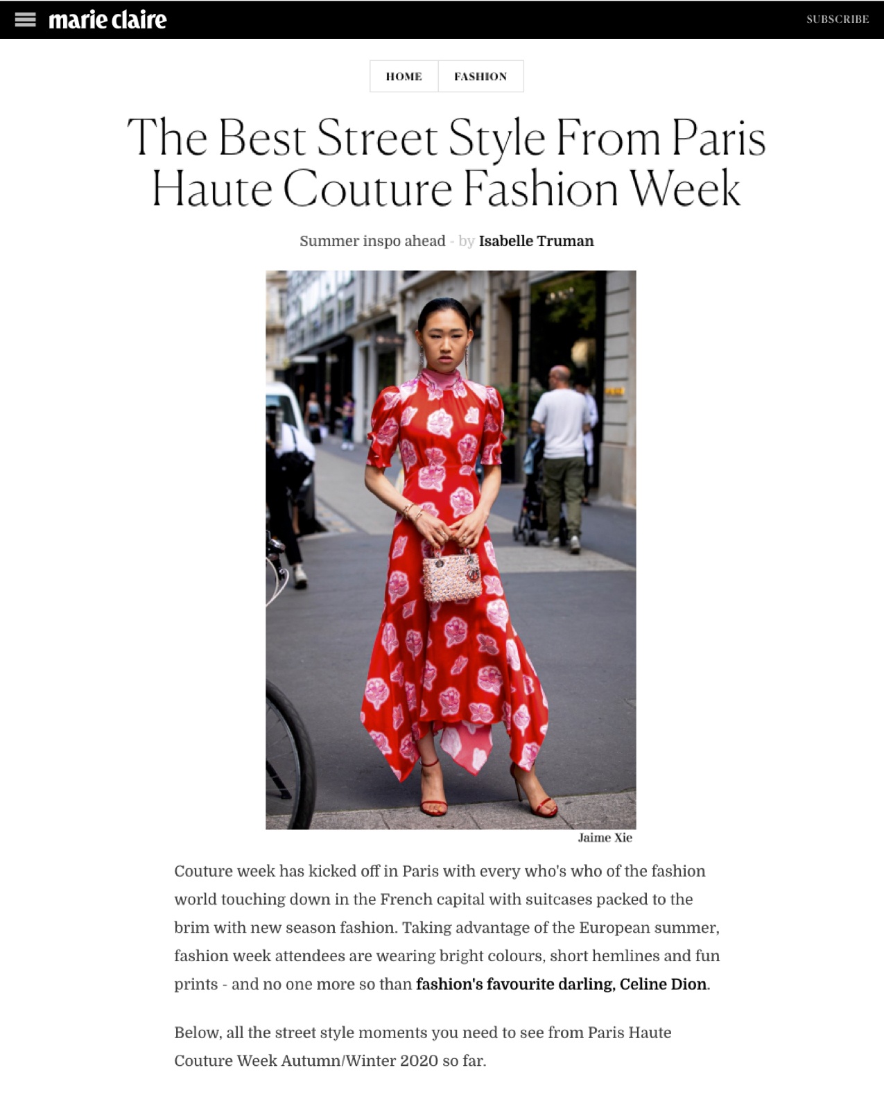 Marie Claire Australia: Paris Fashion Week Street Style – Haute Couture Autumn/Winter 2020