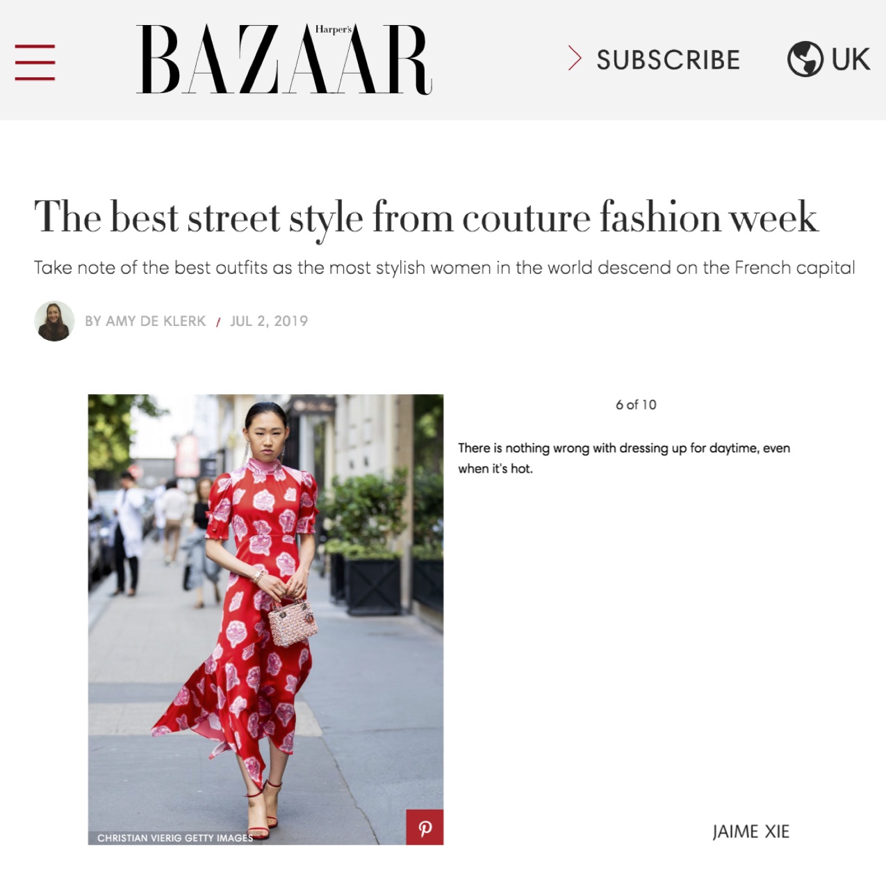 Harpers Bazaar UK: The Best Street Style From Couture Fashion Week