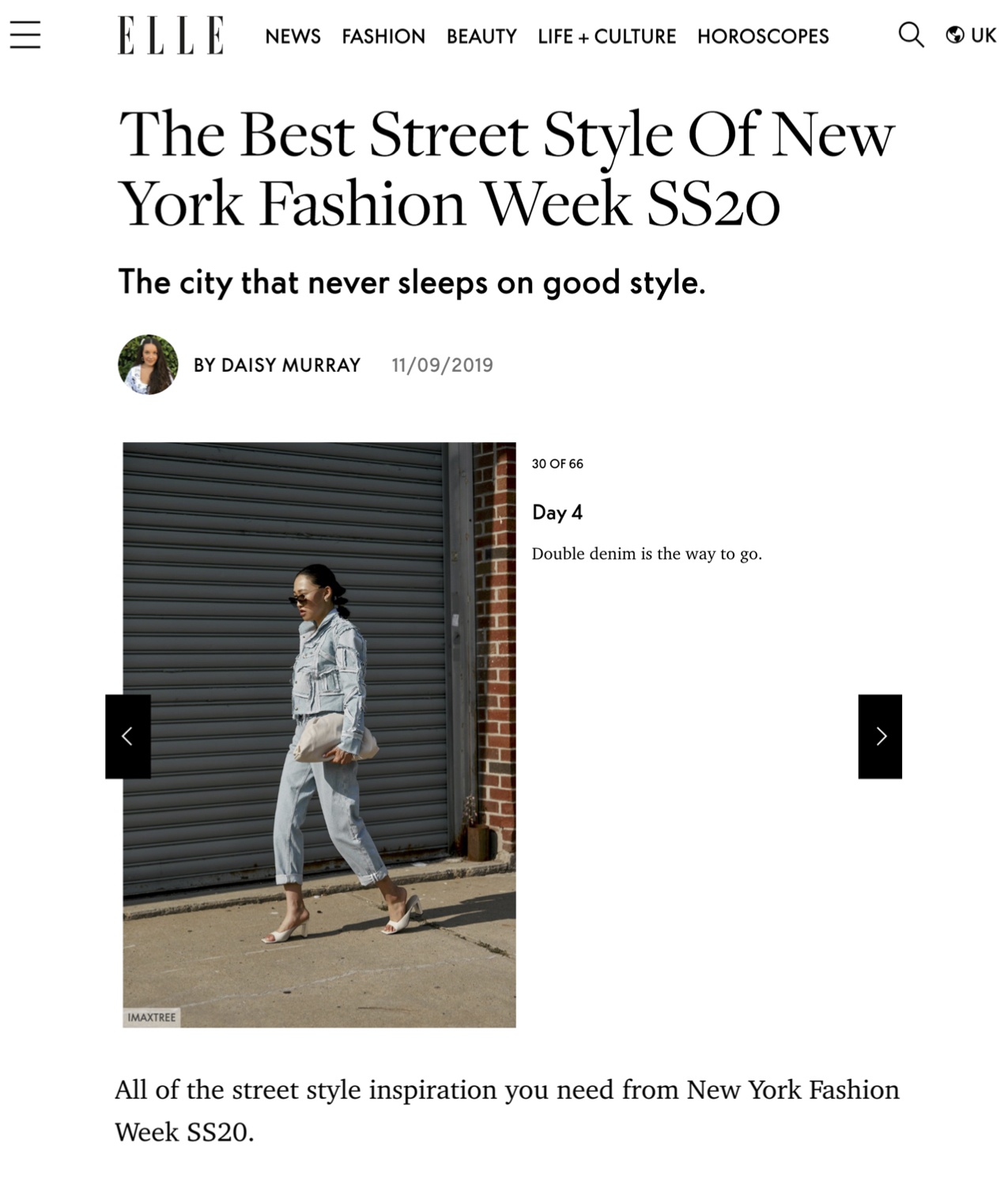 Elle UK: The Best Street Style of New York Fashion Week SS20
