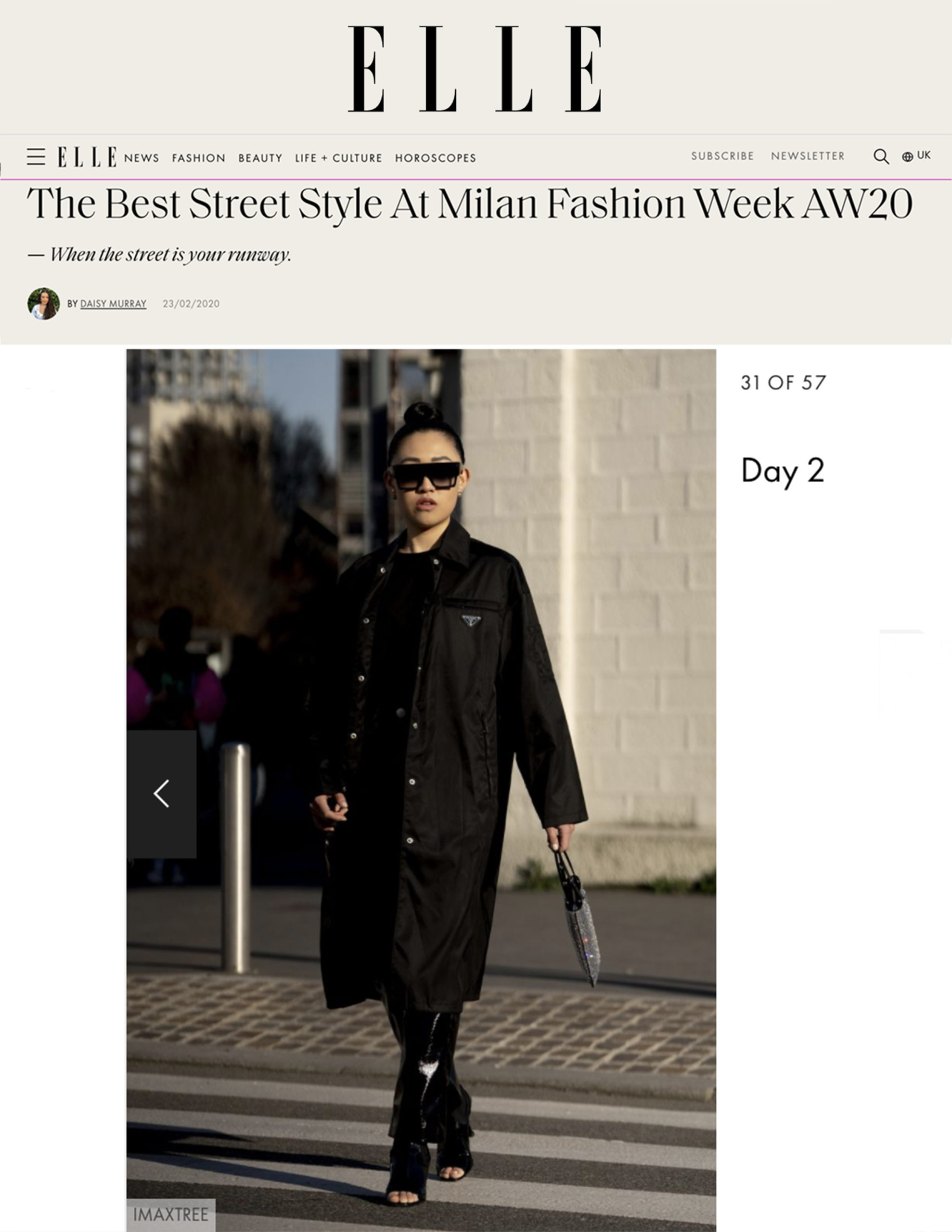 Elle UK: The Best Street Style At Milan Fashion Week AW20